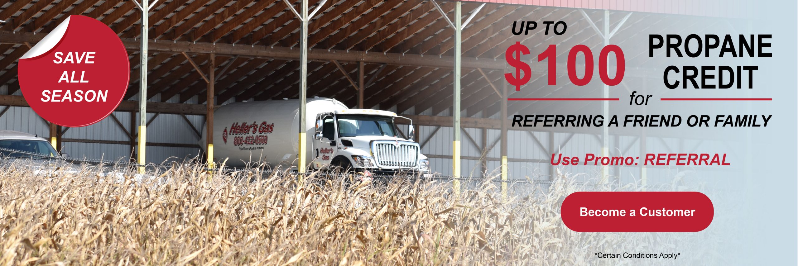 Heller's Gas - Fuel Your Fall - $100 Propane Credit